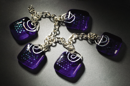 cobalt charm bracelet