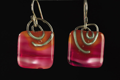 cranberry earrings